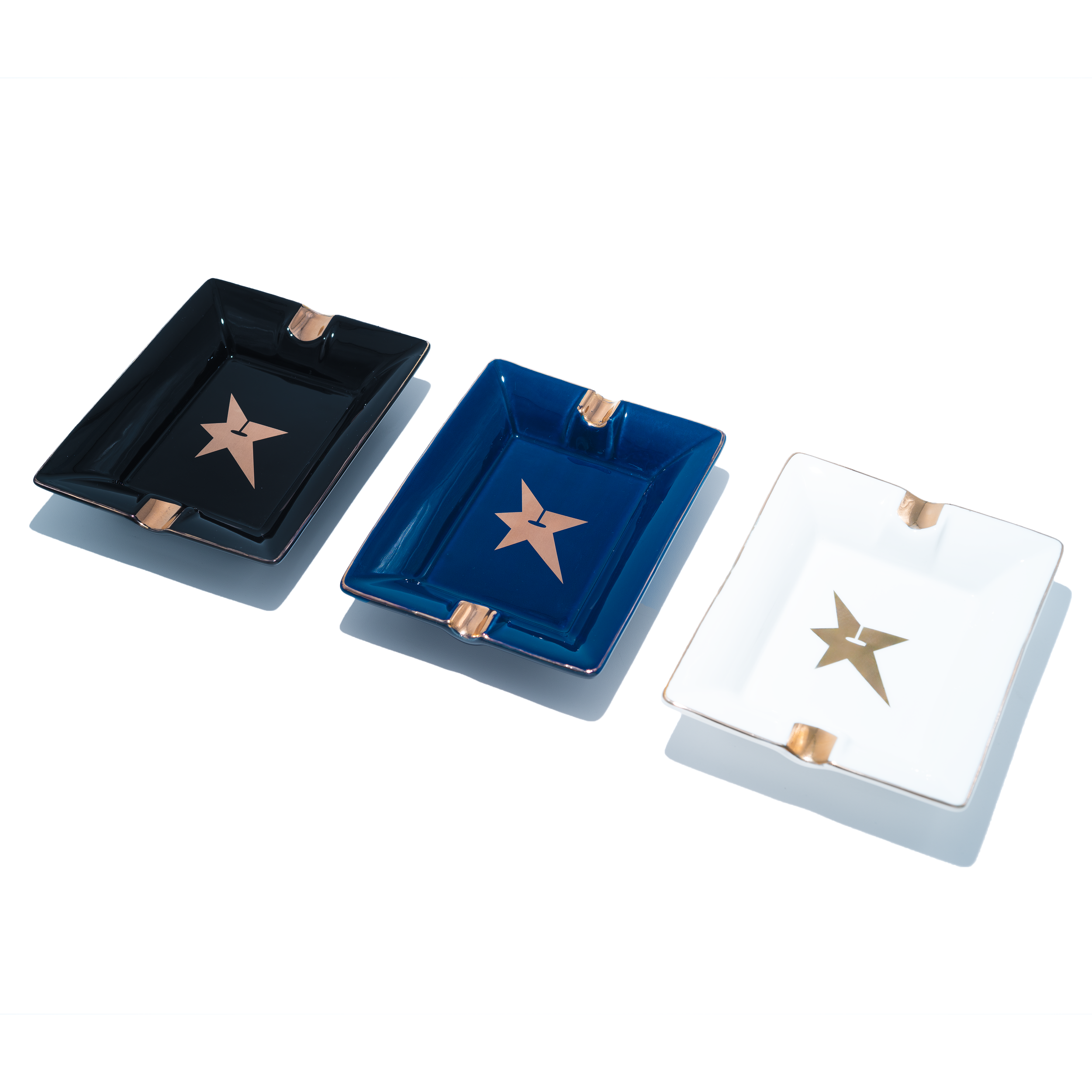 C-Star Ceramic Ash Tray - Navy Blue — Carpet Company